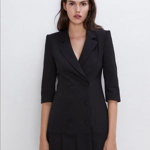 Zara pleated blazer dress NWT